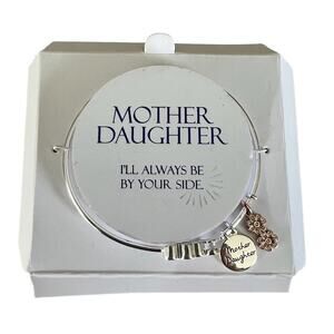 Mother Daughter Silver Plated Crystal Bracelet Gift Mothers Day Gift New